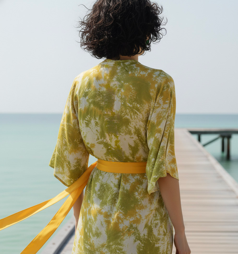 Tie-dye Silk Kimono
