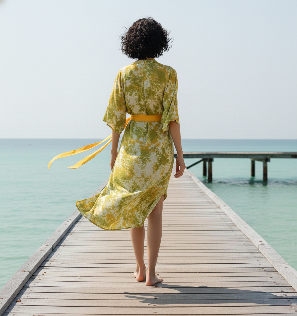 Tie-dye Silk Kimono