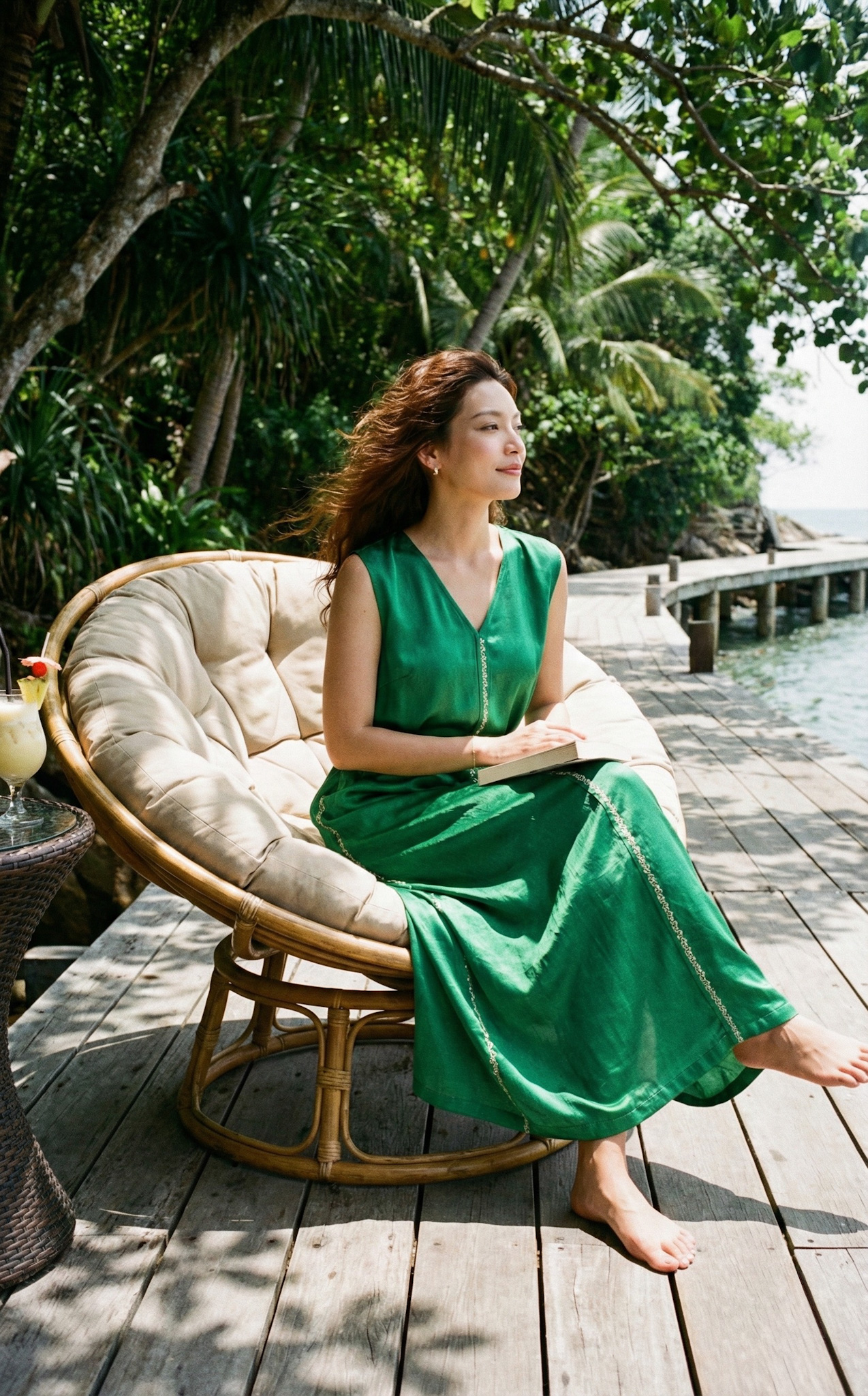 Hand-embroidery Vietnam Silk Maxi