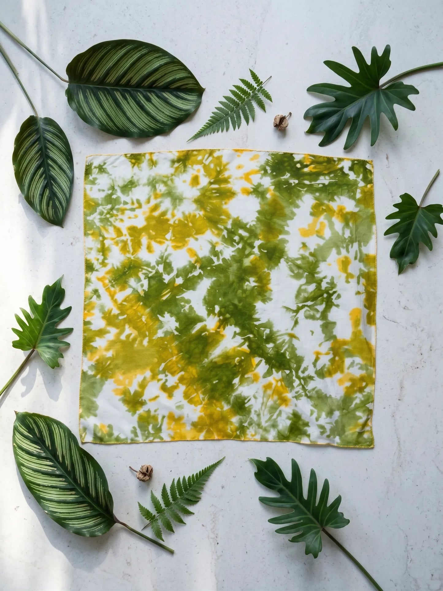 Tie-dye Habotai Silk Scarf