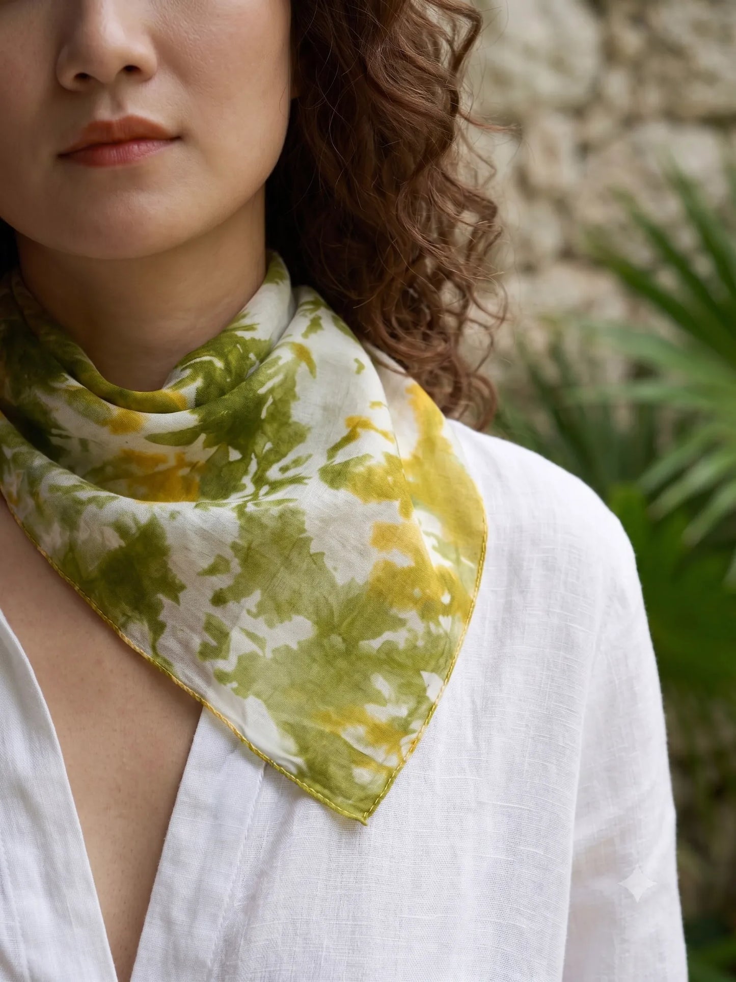 Tie-dye Habotai Silk Scarf