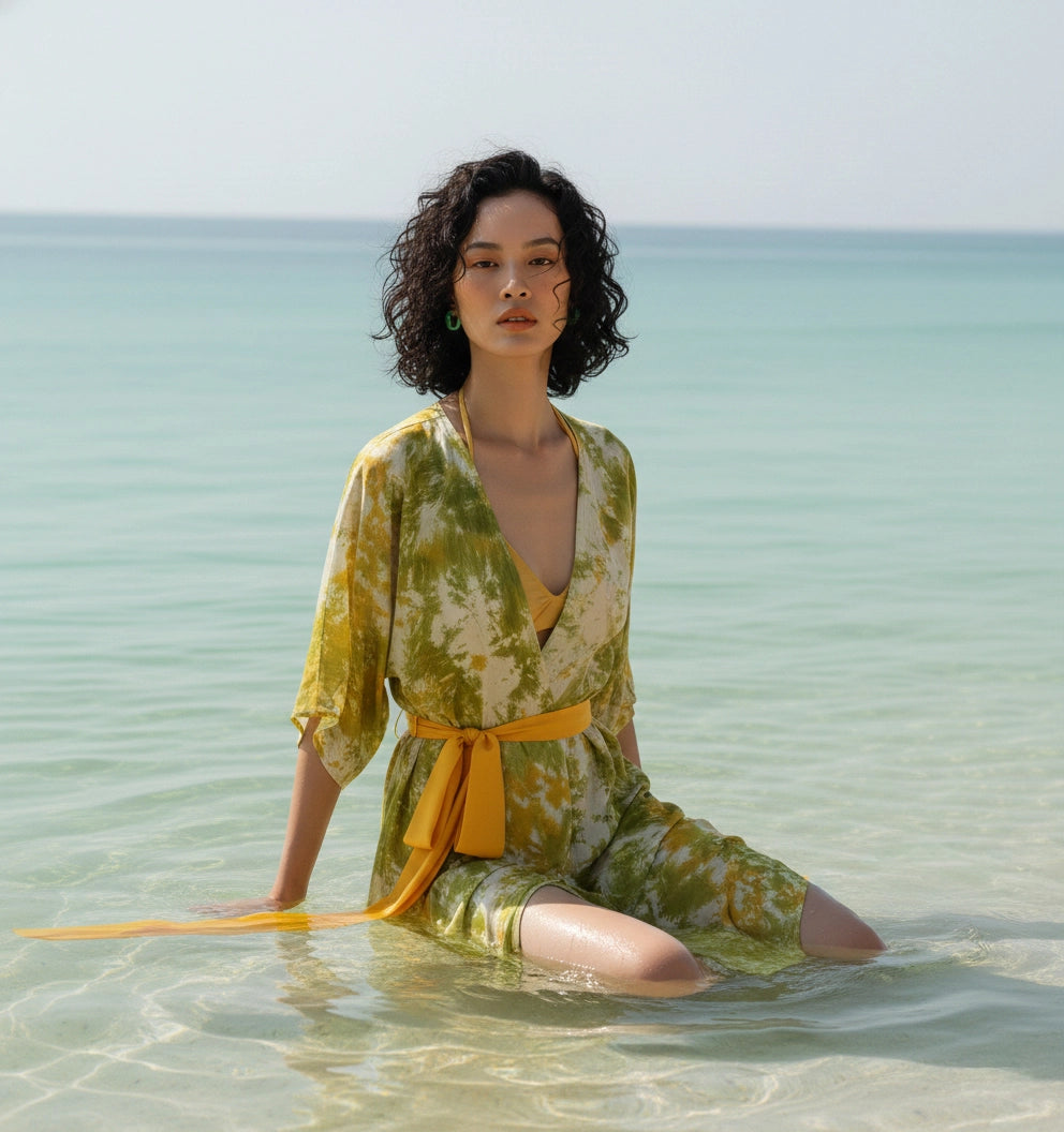 Tie-dye Silk Kimono