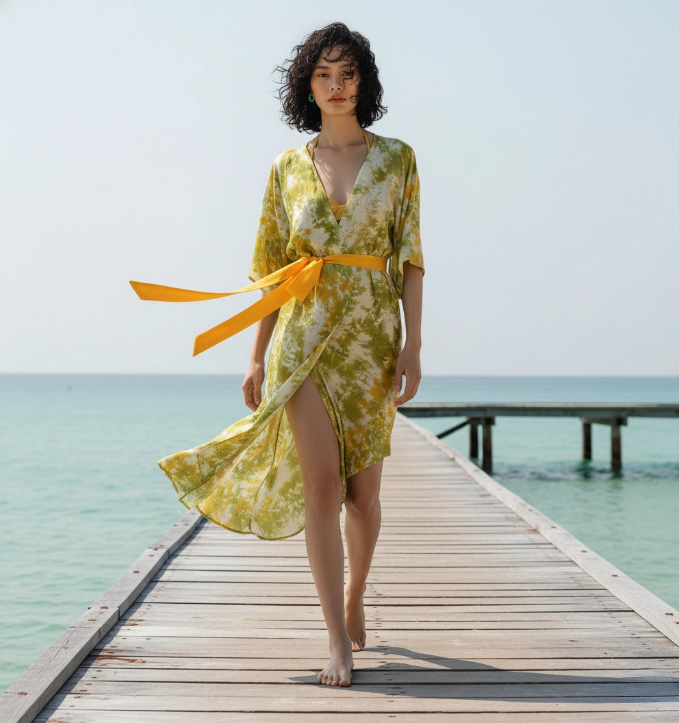 Tie-dye Silk Kimono