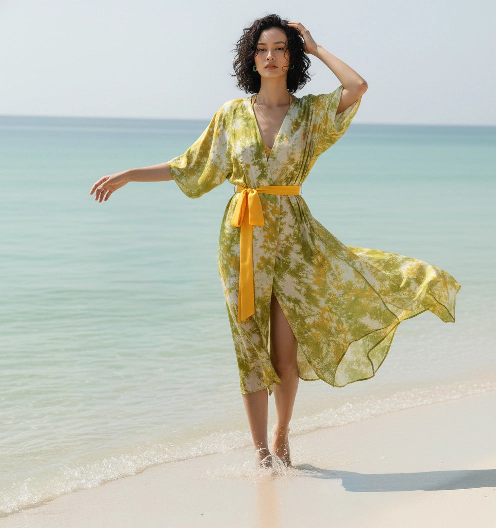 Tie-dye Silk Kimono